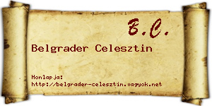 Belgrader Celesztin névjegykártya